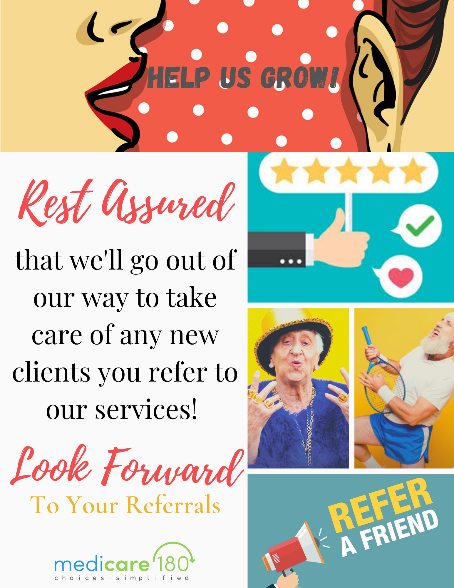 Health Insurance 180 Referral Banner asking for rererrals